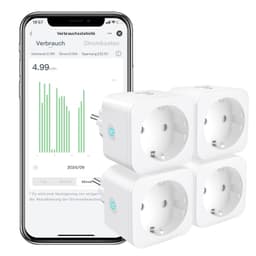 EIGHTREE Smart WLAN Steckdose 4er Pack – Aquarium Stromverbrauch per App überwachen